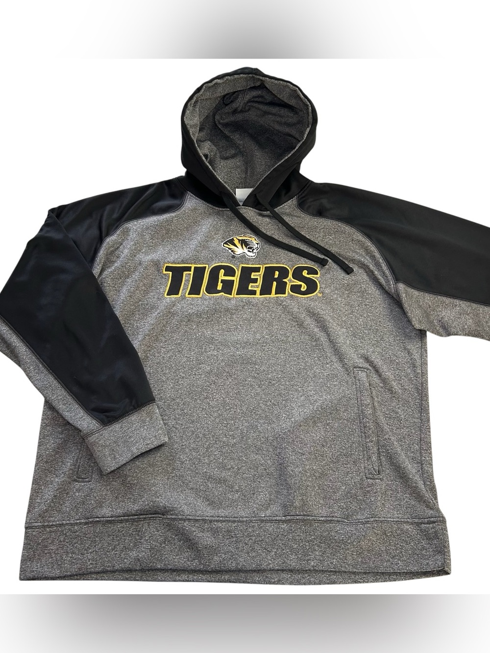 Missouri Tigers Men’s NCAA Mizzou Knights Apparel Hoodie Pullover Gray Black 2XL